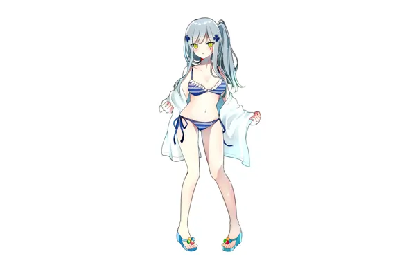 Girl, sexy, cleavage, long hair, boobs, anime, beautiful, pretty