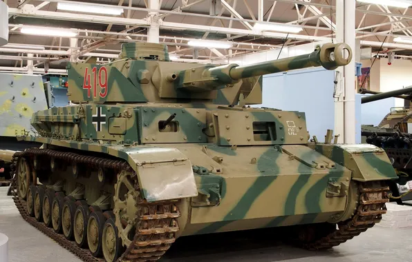 Танк, музей, немецкий, средний, WW2, D/H, Panzer IV Ausf