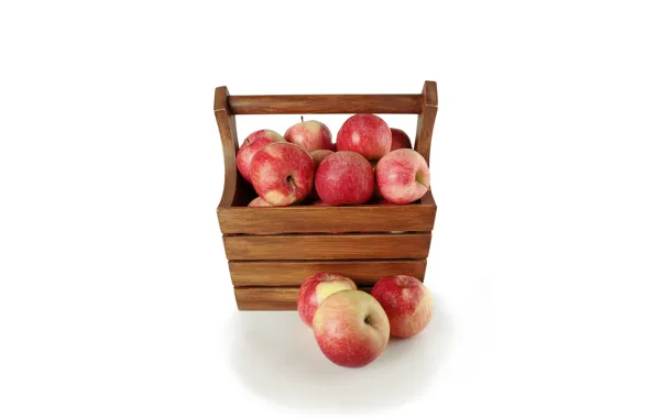 Яблоки, урожай, ящик
