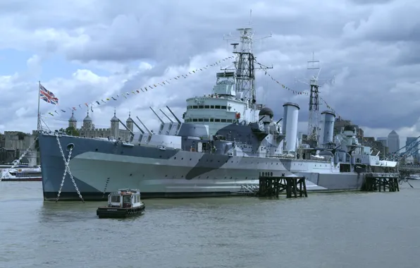 Легкий, Лондон, музей, крейсер, HMS Belfast