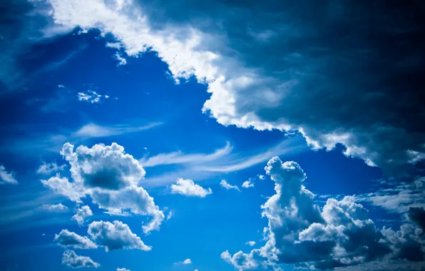 Картинка небо, облака, HDR