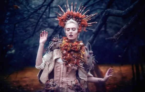 Девушка, поза, фон, Sylwia Sordyl