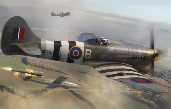 Истребитель, Великобритания, Hawker Tempest, Raf, Adam Tooby, Tempest Mk.V Series 1