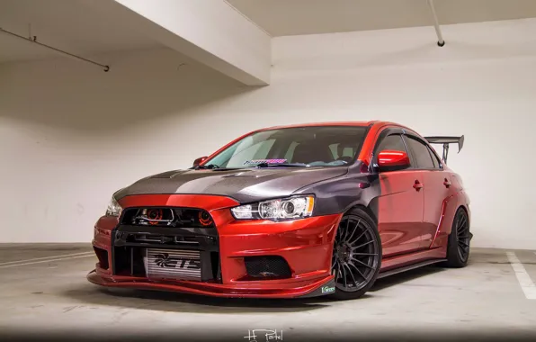 Turbo, red, mitsubishi, japan, jdm, tuning, lancer, evolution