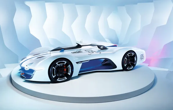 White, gran turismo, alpine vision GT6