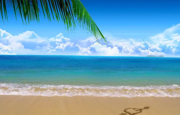 Картинка песок, море, пляж
