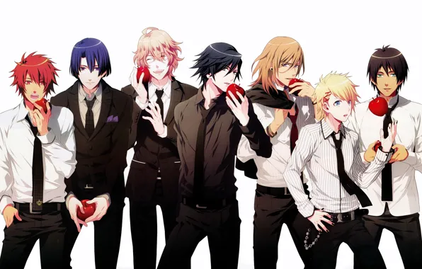 Картинка яблоки, аниме, парень, uta no prince sama
