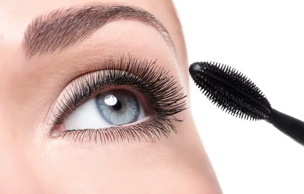 Blue eyes, eyelashes, make up