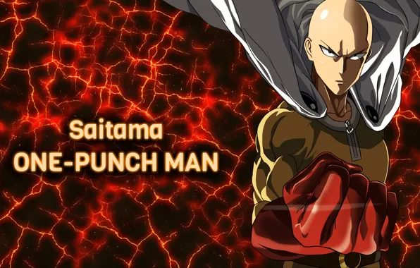 Fire, red, flame, game, anime, man, punch, hero