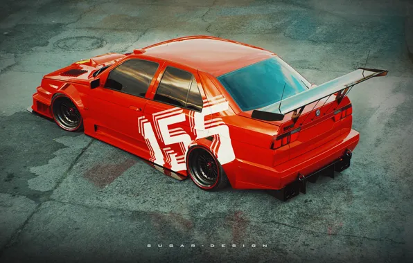 Красный, Авто, Машина, Тюнинг, Стиль, Alfa Romeo, Red, Автомобиль