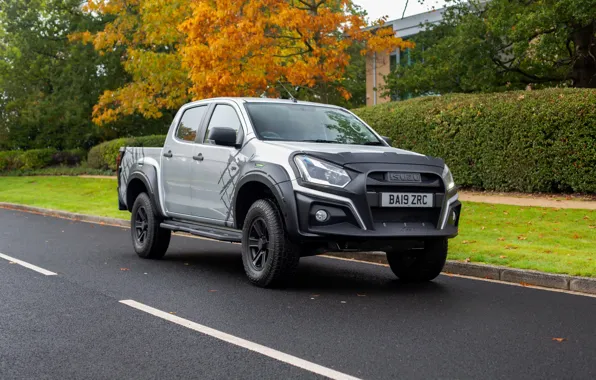 Картинка асфальт, разметка, пикап, Isuzu, D-Max, 2019, UK version, XTR