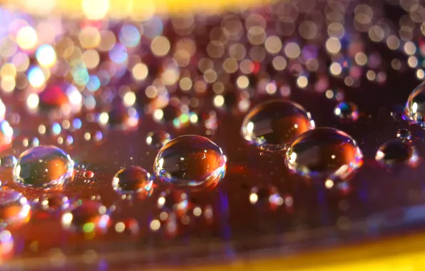 Abstract, water, macro, color, drops