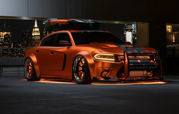 Картинка City, Dodge, Cars, Charger, Night, Neon, Dodge Charger, Tuning