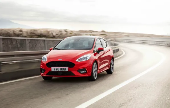 Красный, Ford, Fiesta, Sport, хэтчбэк, 2017