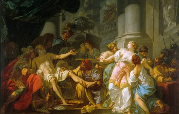Люди, Картина, Жак-Луи Давид, Смерть Сенеки, Французский живописец, Jacques-Louis David