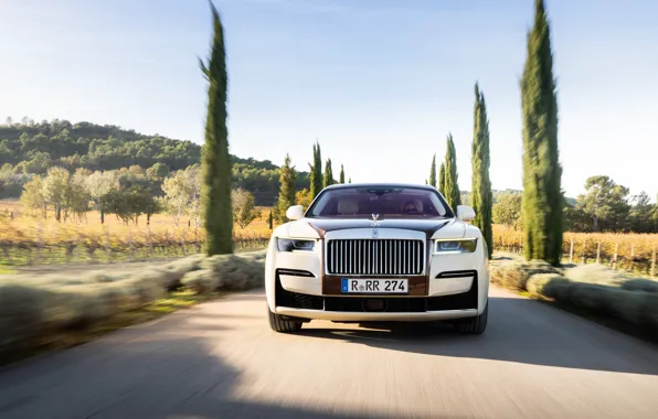 Картинка Rolls-Royce, Ghost, front view, Rolls-Royce Ghost Amber Roads