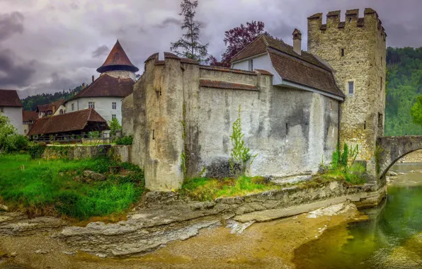 Schweiz, Kanton Basel-Land, Zwingen castle, Zwingen