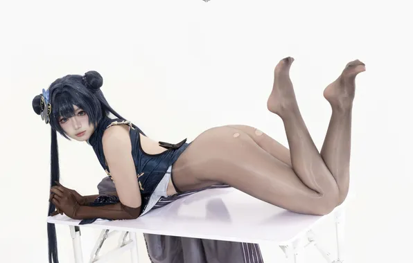 Картинка ass, model, women, cosplay, pantyhose, thighs, simple background, video game girls