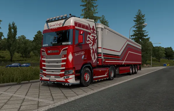 Дизайн, игра, scania, Euro Truck, s730