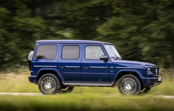 Синий, Mercedes-Benz, скорость, внедорожник, 4x4, G-Class, 2019