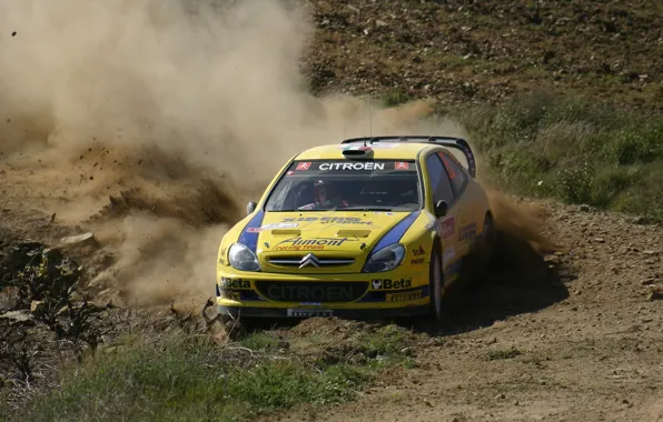 Пыль, Ситроен, Citroen, WRC, Rally, Ралли, Xsara, Galli