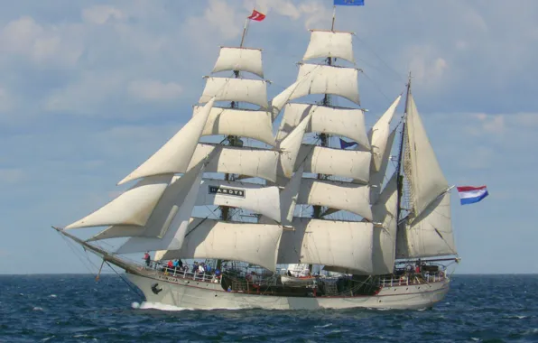 Море, небо, парусник, Europa, барк
