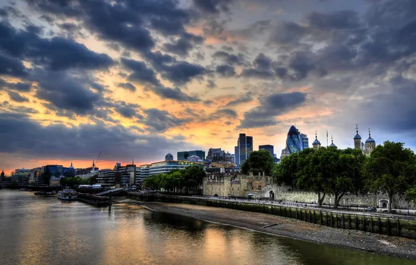 Картинка закат, Англия, Лондон, sunset, London, England