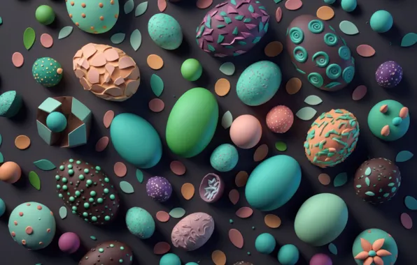 Фон, яйца, colorful, Пасха, happy, background, Easter, eggs