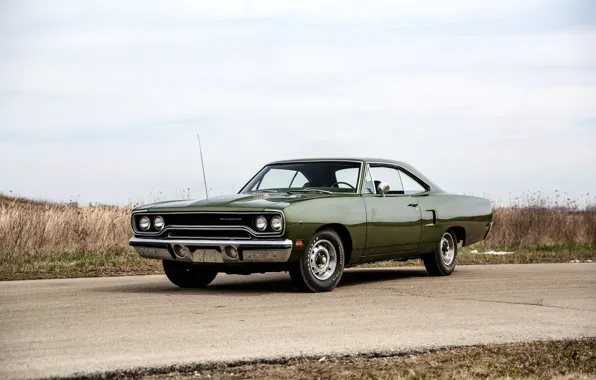 Картинка 1970, Plymouth, Road Runner, front view, Plymouth Road Runner 440+6 Hardtop Coupe