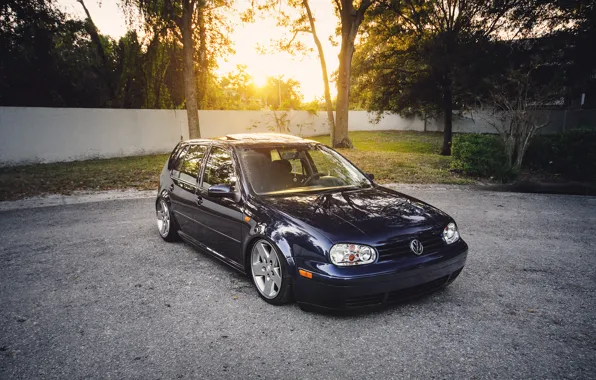 Картинка golf, blue, mk4, Volkswagtn