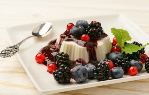 Картинка черника, десерт, смородина, ежевика, варенье, желе, dessert, blackberry