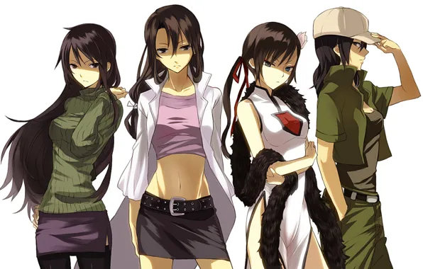 Юбка, ремень, бейсболка, длинные волосы, разные, костюмы, Durarara, Nami Jagiri