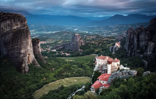 Greece, Meteora, Kalampaka, Thessaly and Continental Greece, Monastery of Rousanou