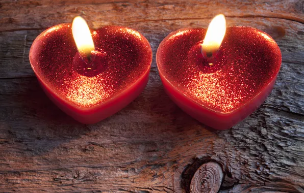 Романтика, сердце, свечи, light, heart, romantic, Valentine's Day, candle