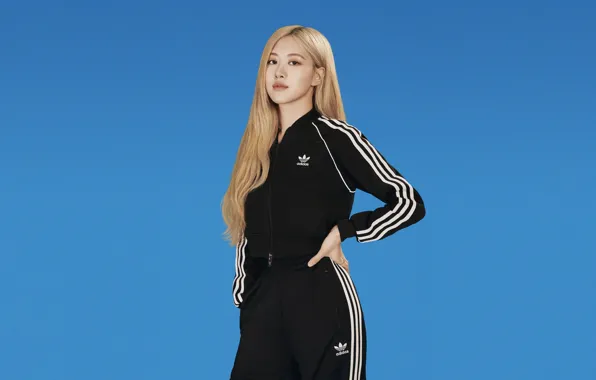 Rose, Adidas, обои для рабочего стола, kpop, blackpink, блэкпинк, розэ, корейская певица