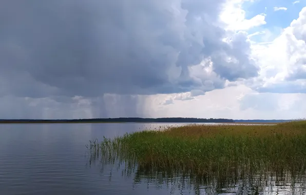 Гроза, природа, озеро