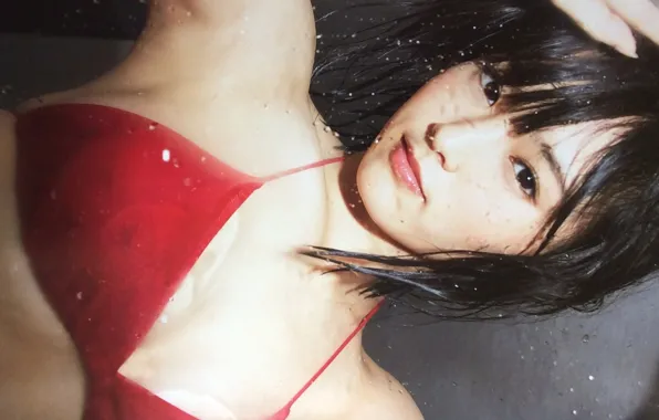 Girl, sexy, cleavage, boobs, beautiful, short hair, pretty, lips