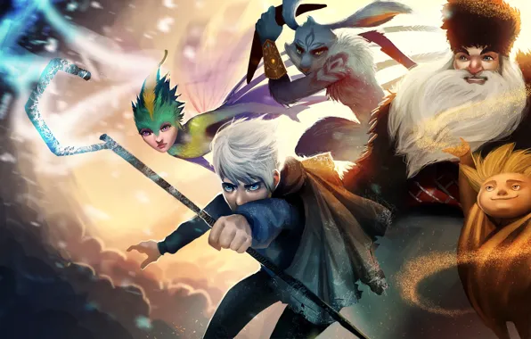 Фея, Rise of the Guardians, Хранители снов, Jack Frost, Easter Bunny, Nicholas St. North, Toothiana, …