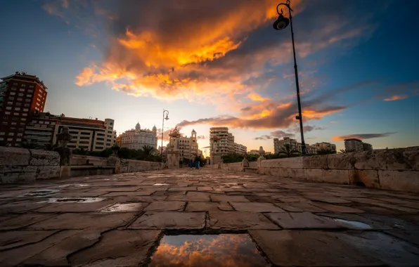 Sunset, Valencia, Puente del Mar