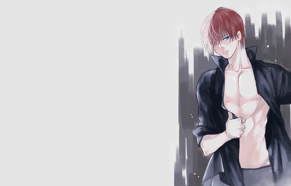 Парень, Моя геройская академия, Todoroki Shouto, My Hero Academia, Boku No Hero Academia, Тодороки Шото