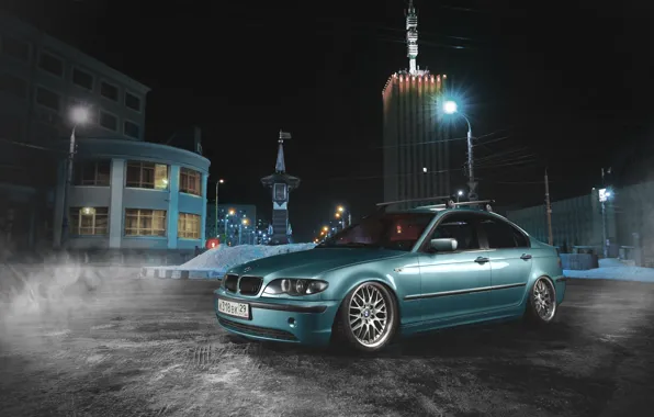 BMW, Синяя, БМВ, E46, 3 Series