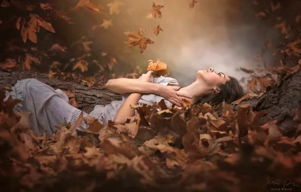 ЛИСТЬЯ, НАСТРОЕНИЕ, ОСЕНЬ, ЛИСТВА, САРАФАН, by Jessica Drossin