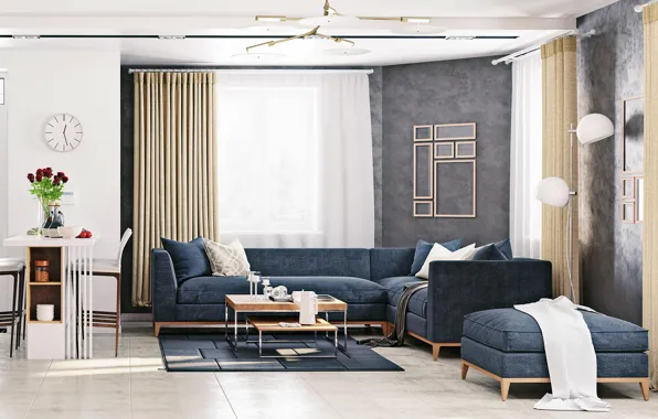Дизайн, стиль, комната, интерьер, гостиная, Modern living room