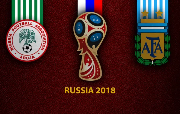 Wallpaper, sport, logo, football, FIFA World Cup, Russia 2018, Nigeria vs Argentina
