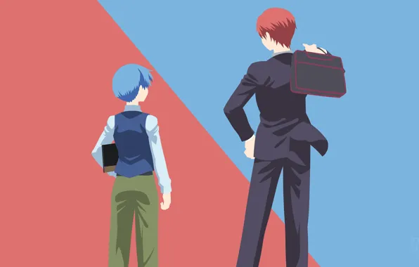 Минимализм, аниме, арт, парни, Класс убийц, Ansatsu Kyoushitsu