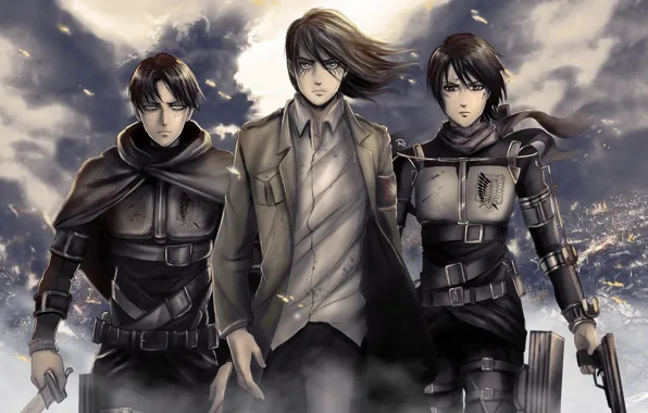 Арт, персонажи, Атака Титанов, Shingeki No Kyojin, by redwarrior3