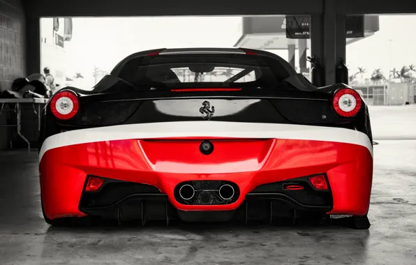 Ferrari, red, феррари, black, 458 Italia