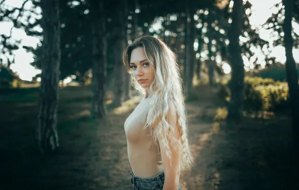 Woman, young, beautiful, model, portrait, long-haired