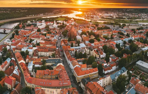 Lietuva, Kaunas, saulėlydis