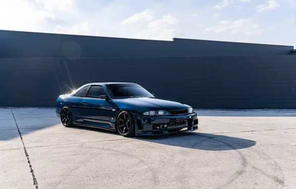 Nissan, Blue, Nissan Skyline, Stance, R33, Skyline R33